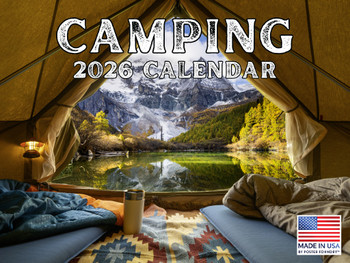Camping Calendar 2026 Outdoors Nature Monthly Wall Calender 12 Month | American Made In The USA