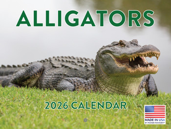 Alligator Calendar 2026 Monthly Wall Calender 12 Month | American Made In The USA