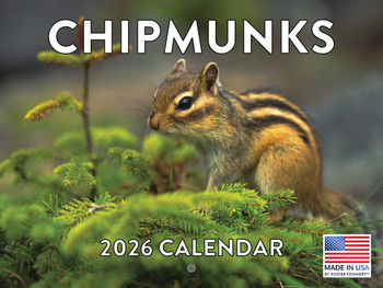 Chipmunk Calendar 2026 Wall 12 Month Monthly Chipmunk Gifts For Chipmunks Lovers Women Men Mom Dad | American Made In The US