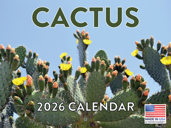 Cactus Calendar 2026 Monthly Wall Calender 12 Month | American Made In The USA
