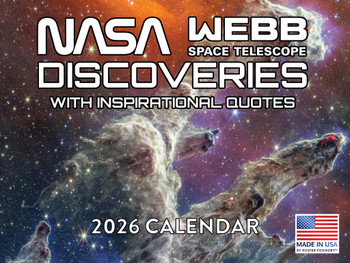 NASA James Webb Quotes Space Calendar 2026 Telescope Astronomy Monthly Wall Calender 12 Month | American Made In The USA