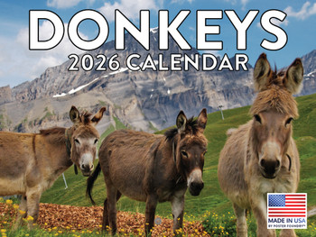 Donkey Calendar 2026 Monthly Wall Calender 12 Month | American Made In The USA