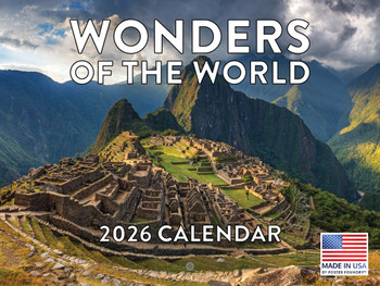 Wonders Of The World Calendar 2026 Natural Nature Travel Monthly Wall Calender 12 Month | American Made In The USA
