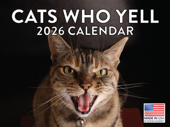 Cats Who Yell Calendar 2026 Monthly Wall Calender 12 Month | American Made In The USA