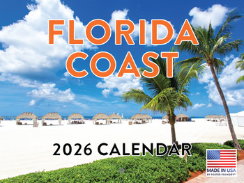 Florida Calendar 2026 Beach Coast Monthly Wall Calender 12 Month | American Made In The USA