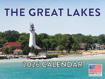Great Lakes of Michigan Calendar 2026 Monthly Wall Calender 12 Month | American Made In The USA