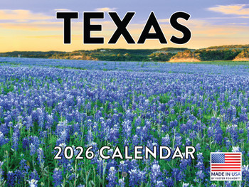 Texas Calendar 2026 Monthly Wall Calender 12 Month | American Made In The USA