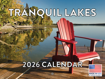 Tranquil Lake Calendar 2026 Monthly Wall Calender 12 Month | American Made In The USA