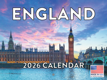 England Calendar 2026 Monthly Wall Calender 12 Month | American Made In The USA