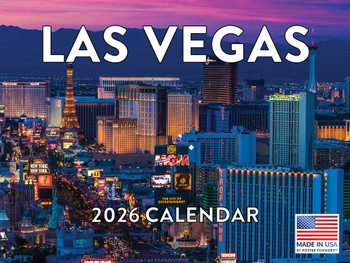 Las Vegas Calendar 2026 Wall 12 Month Monthly NV Scenic Souvenirs Themed Gifts | American Made In The USA