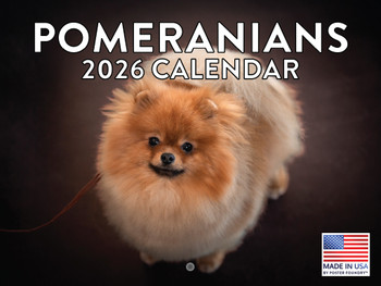 Pomeranian Calendar 2026 Wall 12 Month Monthly Pomeranians Gifts For Pomeranian Lovers Women Men Mom Dad | American Made In The USA