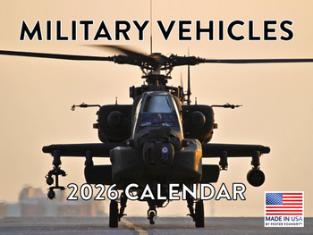 Military Calendar 2026 Navy Marine Army Vehicles Monthly Wall Calender 12 Month | American Made In The USA