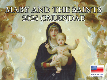 Mary And The Saints Catholic Calendar 2026 Religious Monthly Wall Calender 12 Month | American Made In The USA