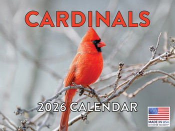 Cardinal Calendar 2026 Cardinals Monthly Wall Calender 12 Month | American Made In The USA