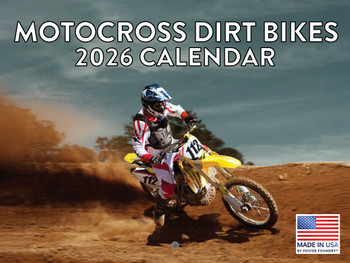 Motocross Dirt Bike Calendar 2026 Dirtbike Motorcycle Monthly Wall Calender 12 Month | American Made In The USA