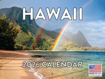 Hawaii Calendar 2026 Hawaiian Tropical Gifts Beach Maui Kauai Wall 12 Month Monthly HI Scenic Souvenirs Hawaiian Themed Gifts | American Made In The USA