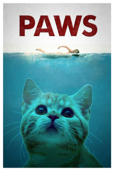Laminated Paws Classic Movie Parody Humor Poster 12x18 inch