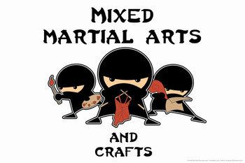 Mixed Martial Arts And Crafts Humor Cool Wall Art Print Poster 24x16