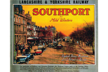 Lancashire Yorkshire Railway Southport England Vintage Travel Cool Wall Art Print Poster 16x24