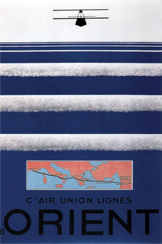 Air Union Lignes Orient Airlines by Jean Olivier 1929 France Vintage Travel Cool Wall Art Print Poster 16x24