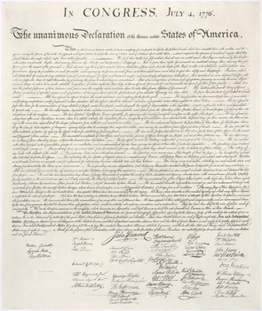 Declaration of Independence United States Continental Congress Philadelphia 1776 Art Poster 24x36 inch