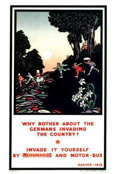 1915 Invading Vintage Illustration Travel Art Deco Vintage French Wall Art Nouveau French Advertising Vintage Poster Prints Art Nouveau Decor Cool Wall Art Print Poster 16x24