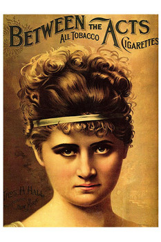 Between The Acts Cigarettes Vintage Illustration Travel Art Deco Vintage French Wall Art Nouveau French Advertising Vintage Poster Prints Art Nouveau Decor Cool Wall Art Print Poster 16x24