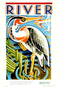 1933 River Vintage Illustration Travel Art Deco Vintage French Wall Art Nouveau French Advertising Vintage Poster Prints Art Nouveau Decor Cool Wall Art Print Poster 16x24