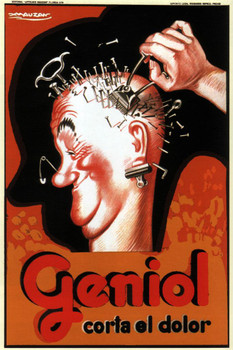 Geniol Pain Relief Medicine Vintage Illustration Art Deco Vintage French Wall Art Nouveau 1920 French Advertising Vintage Poster Prints Art Nouveau Decor Cool Wall Art Print Poster 16x24