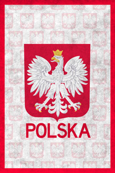Laminated Poland Soccer Retro National Team Sports Poster 12x18
