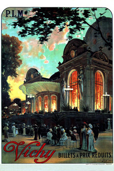 Laminated Vichy Vintage Illustration Travel Art Deco Vintage French Wall Art Nouveau 1920 French Advertising Vintage Poster Prints Art Nouveau Decor Poster Dry Erase Wall Art 12x18