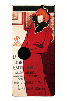 Laminated La Libre Esthetique Madam Free Vintage Illustration Travel Art Deco Vintage French Wall Art Nouveau French Advertising Vintage Poster Prints Art Nouveau Decor Poster Dry Erase Wall Art 12x18