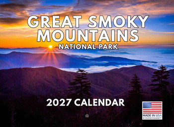 Great Smoky Mountains Calendar 2027 Tennessee Blue Ridge Monthly Wall Calender 12 Month | American Made In The USA