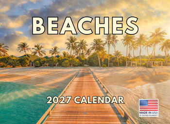 Beach Calendar 2027 Beaches Monthly Tropical Island Wall Ocean Calender 12 Month