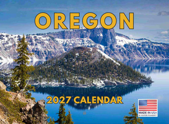 Oregon Calendar 2027 Monthly Wall Calender 12 Month | American Made In The USA