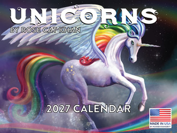 Unicorn Calendar 2027 by Rose Khan Kids Girls Monthly Wall Calender 12 Month