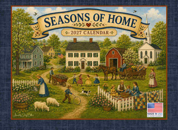 Seasons Of Home Folk Art 2027 Monthly Wall Calendar 12 Month | American Made In The USA