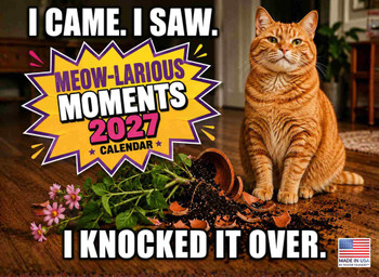 Funny Cat Calendar 2027 Cats Monthly Wall Calender 12 Month | American Made In The USA