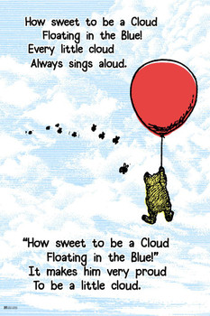 Winnie the Pooh Cloud Print Poster 24x36