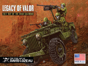Day Of The Dead Military Calendar 2027 by Lozeau Monthly Wall Calender 12 Month