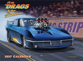 Dragstrip Memories Calendar 2027 Wall Monthly Larry Grossman Calender 12 Month | American Made In The USA