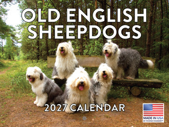 Old English Sheepdog Calendar 2027 Monthly Wall Calender 12 Month
