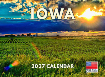 Iowa Calendar 2027 Monthly Wall Calender 12 Month