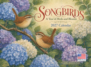Watercolor Birds Calendar 2027 Monthly Bird Illustrations Wall Calender 12 Month