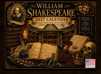 Shakespeare Quotes Calendar 2027 Monthly Wall Calender 12 Month