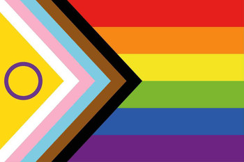 Intersex Inclusive Progress Pride Flag LGBTQIA+ Pride Art Print Poster 24x36