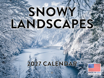 Snow Calendar 2027 Winter Snowy Landscape Monthly Wall Calender 12 Month