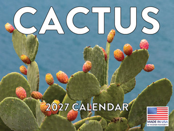 Cactus Calendar 2027 Monthly Wall Calender 12 Month | American Made In The USA
