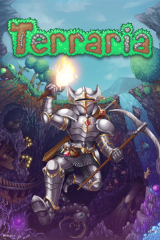 Terraria Silver Armor Game Character Print Poster 12x18