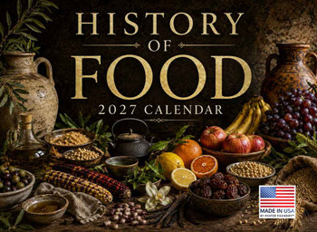 History Of Food Calendar 2027 Foodie Gift Monthly Wall Calender 12 Month